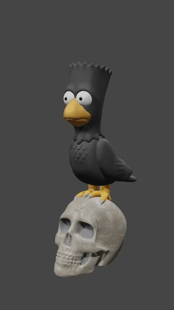 Mô hình 3D Bart The Raven - Độc đáo cho người hâm mộ The Simpsons - Image 1