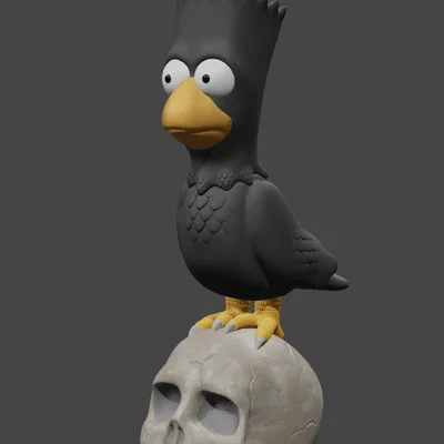 Mô hình 3D Bart The Raven - Độc đáo cho người hâm mộ The Simpsons