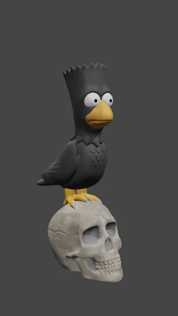 Mô hình 3D Bart The Raven - Độc đáo cho người hâm mộ The Simpsons - Image 2