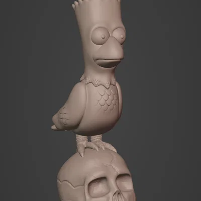 Mô hình 3D Bart The Raven - Độc đáo cho người hâm mộ The Simpsons