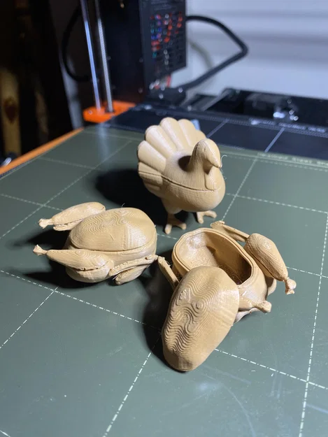 Mô hình hộp đựng hình gà tây nướng (Turkey Roast Box) in 3D - Image 2