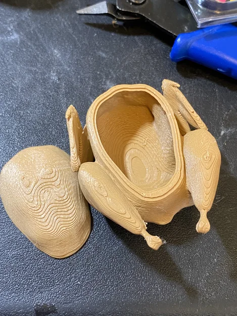 Mô hình hộp đựng hình gà tây nướng (Turkey Roast Box) in 3D - Image 3