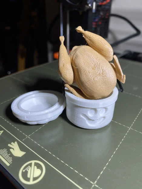 Mô hình hộp đựng hình gà tây nướng (Turkey Roast Box) in 3D - Image 4