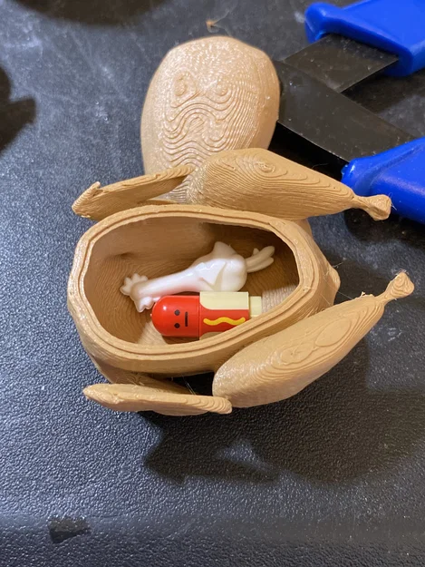 Mô hình hộp đựng hình gà tây nướng (Turkey Roast Box) in 3D - Image 6