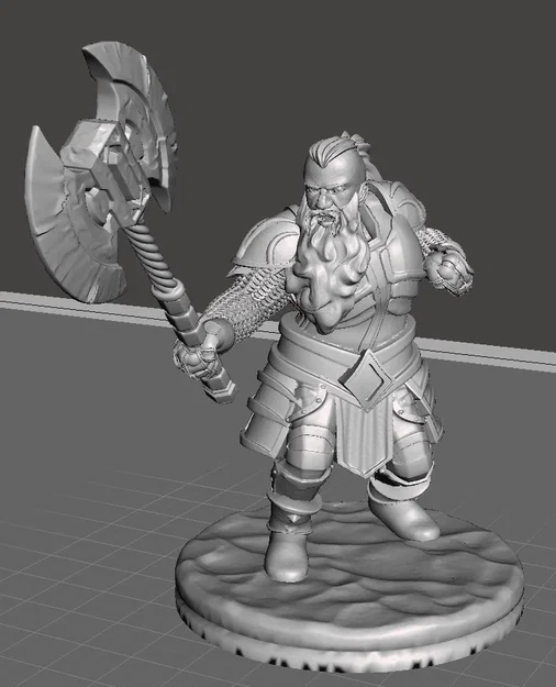 Mô hình Brogan Bonebasher - Nhân vật chiến binh Dwarf cho D&D - Image 1