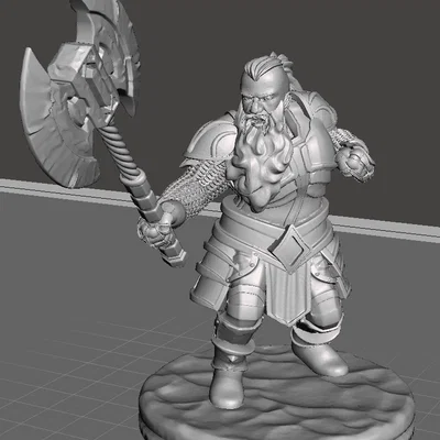 Mô hình Brogan Bonebasher - Nhân vật chiến binh Dwarf cho D&D