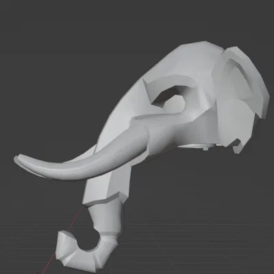Mô hình 3D đầu voi Mammoth từ LEGO Legends of Chima