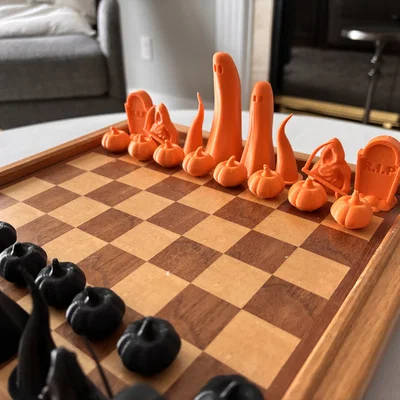 Bộ Cờ Vua Halloween Chess Set In 3D Độc Đáo
