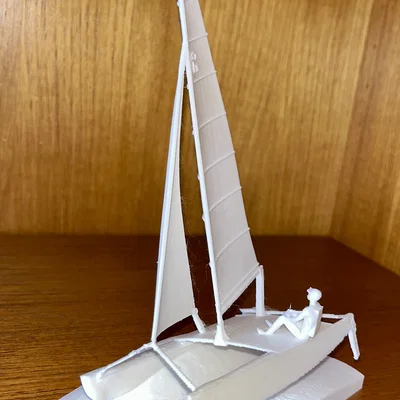 Mô hình thuyền buồm Prindle 16 Catamaran in 3D chi tiết
