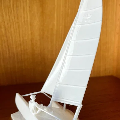 Mô hình thuyền buồm Prindle 16 Catamaran in 3D chi tiết
