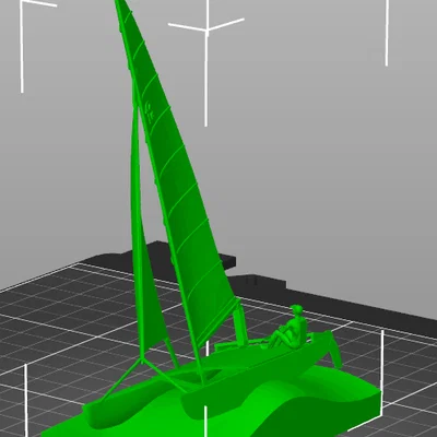 Mô hình thuyền buồm Prindle 16 Catamaran in 3D chi tiết