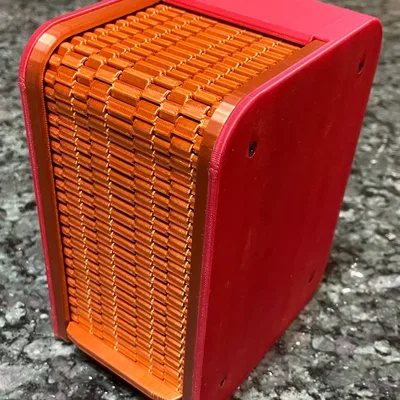 Cánh cửa rút ngắn tùy chỉnh cho hộp đựng thẻ bài (Tambour Box) in 3D