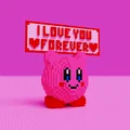 Mô hình 8-bit Kirby Valentine - Quà tặng 3D độc đáo - Thumbnail 1