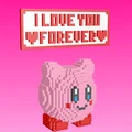 Mô hình 8-bit Kirby Valentine - Quà tặng 3D độc đáo - Thumbnail 2