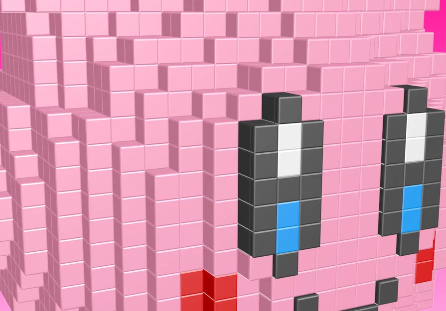 Mô hình 8-bit Kirby Valentine - Quà tặng 3D độc đáo - Image 3