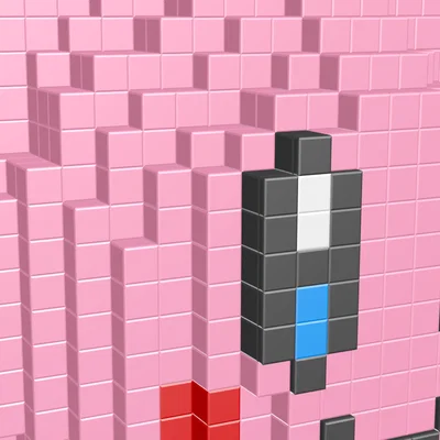 Mô hình 8-bit Kirby Valentine - Quà tặng 3D độc đáo