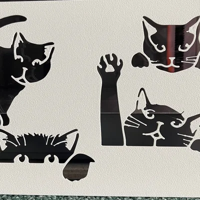 7 Mèo - Stencil Template để vẽ và sơn