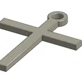 Mẫu móc khóa hình chữ thập (Cross Key Chain) thiết kế trên Onshape - Thumbnail 1