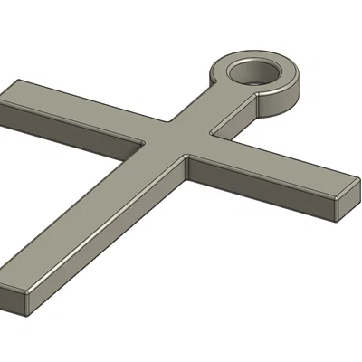 Mẫu móc khóa hình chữ thập (Cross Key Chain) thiết kế trên Onshape