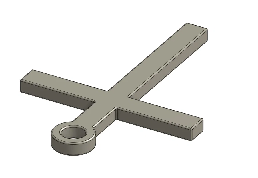 Mẫu móc khóa hình chữ thập (Cross Key Chain) thiết kế trên Onshape - Image 3