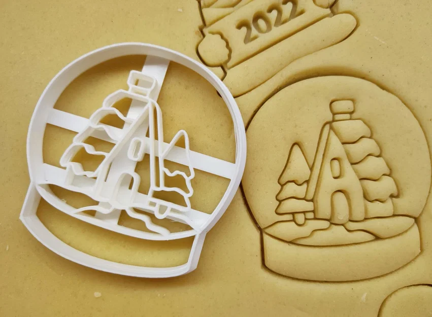 Khuôn cắt bánh quy hình quả cầu tuyết xinh xắn cho mùa Giáng sinh - Image 1