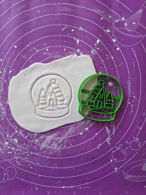 Khuôn cắt bánh quy hình quả cầu tuyết xinh xắn cho mùa Giáng sinh - Image 2