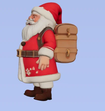 Mô hình 3D ông già Noel - Trang trí Giáng sinh độc đáo - Image 2