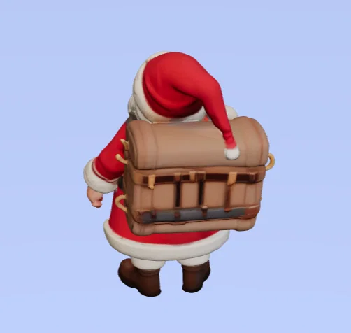 Mô hình 3D ông già Noel - Trang trí Giáng sinh độc đáo - Image 3