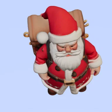 Mô hình 3D ông già Noel - Trang trí Giáng sinh độc đáo