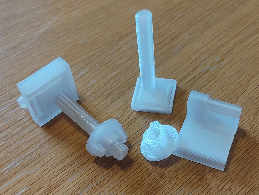 Bản lề nắp bồn cầu (WC/Toilet Seat) – bộ full trái/phải, ê-cu & bu-lông - Image 1