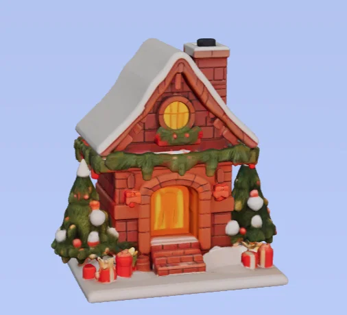 Mô hình nhà gỗ Giáng sinh (cabaña navidad) tuyệt đẹp để in 3D - Image 1