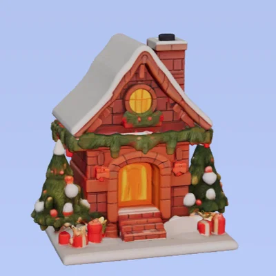 Mô hình nhà gỗ Giáng sinh (cabaña navidad) tuyệt đẹp để in 3D