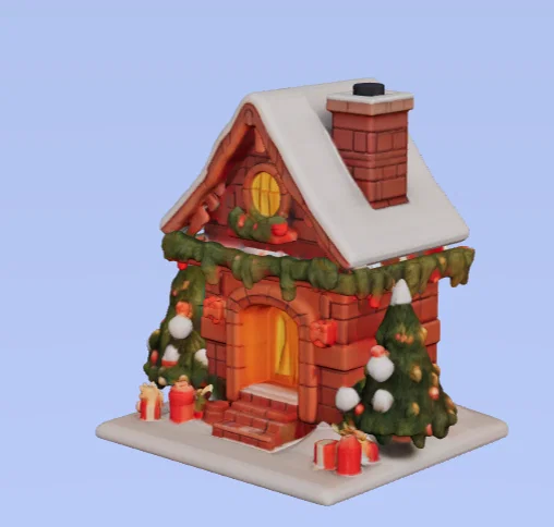 Mô hình nhà gỗ Giáng sinh (cabaña navidad) tuyệt đẹp để in 3D - Image 2