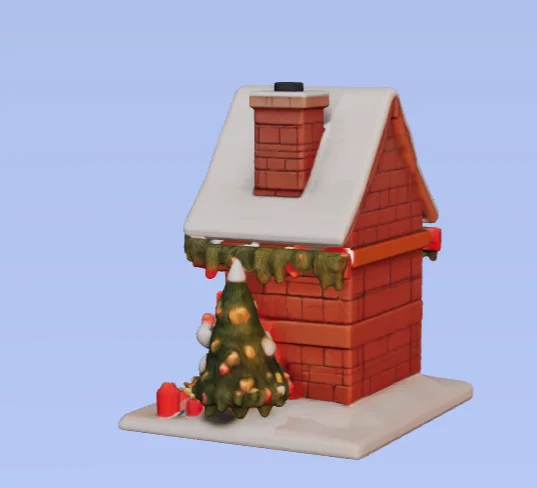 Mô hình nhà gỗ Giáng sinh (cabaña navidad) tuyệt đẹp để in 3D - Image 3