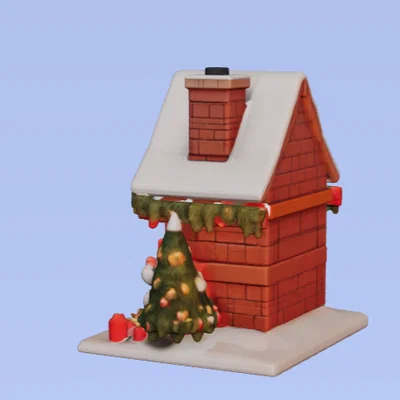 Mô hình nhà gỗ Giáng sinh (cabaña navidad) tuyệt đẹp để in 3D