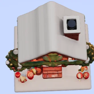 Mô hình nhà gỗ Giáng sinh (cabaña navidad) tuyệt đẹp để in 3D