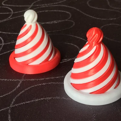 Mô hình Mũ ông già Noel 3D (Santa's Hat) trang trí Giáng sinh cực xinh