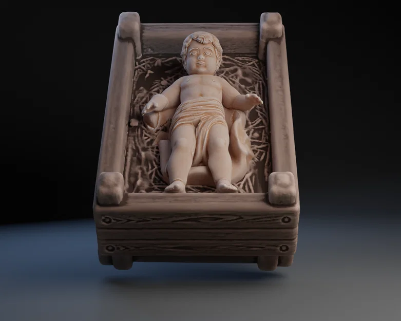 Mô hình 3D Chúa Hài Đồng trong máng cỏ cho mùa Giáng Sinh - Image 1