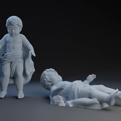 Mô hình 3D Chúa Hài Đồng trong máng cỏ cho mùa Giáng Sinh