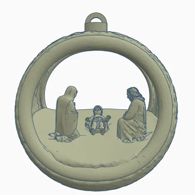 Mô hình treo trang trí Giáng sinh Nativity Scene tinh xảo