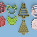 Bộ khuôn cắt bánh quy Giáng Sinh 3D - Santa, tuần lộc, cây thông - Thumbnail 1