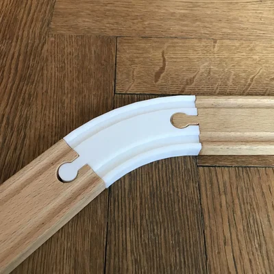 Đoạn cong ngắn 45° - Ray tàu gỗ Brio/IKEA