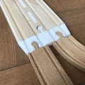Đầu nối Đường đôi sang 2 Đường đơn - Brio/IKEA Wooden Train Track - Thumbnail 1