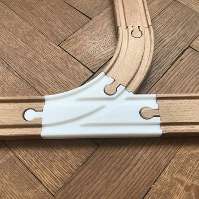 Nhánh rẽ nhỏ 45° - Đường ray tàu gỗ Brio/IKEA