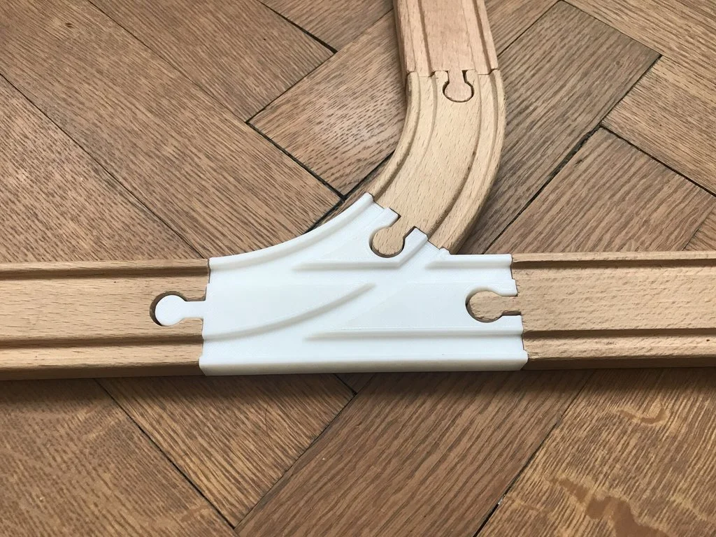 Nhánh rẽ nhỏ 45° - Đường ray tàu gỗ Brio/IKEA 1