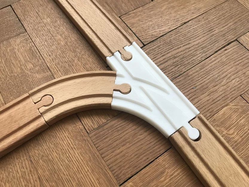 Nhánh rẽ nhỏ 45° - Đường ray tàu gỗ Brio/IKEA - Image 2