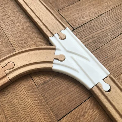 Nhánh rẽ nhỏ 45° - Đường ray tàu gỗ Brio/IKEA