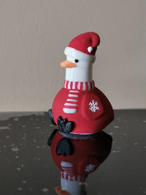 Mô hình chú ngỗng Giáng sinh (Christmas goose) dễ thương để in 3D - Image 1
