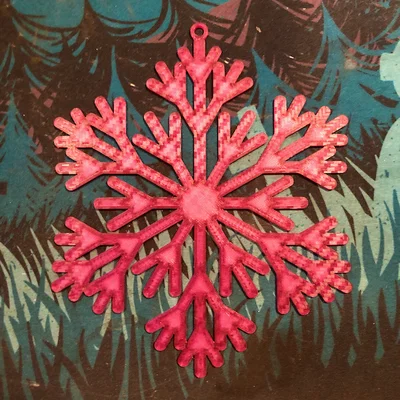 Tự in 3D Đồ trang trí hình bông tuyết Snowflake Ornament #2