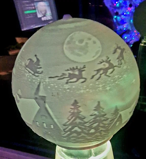 Quả cầu trang trí Giáng sinh 3D - Đèn Lithophane độc đáo - Image 1